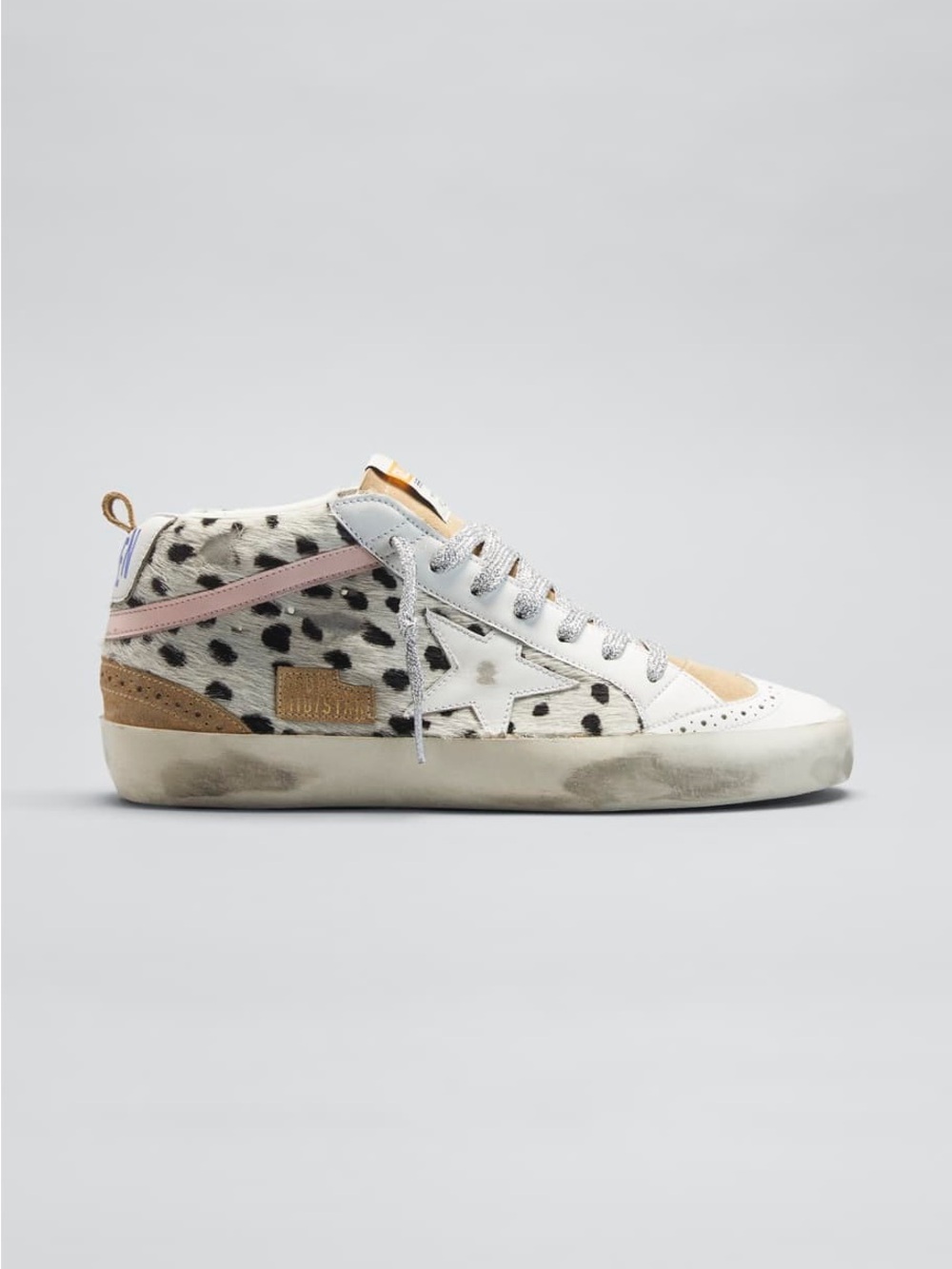 - NEW Golden Goose Mid Star Animal-Print Fur Sneakers BT